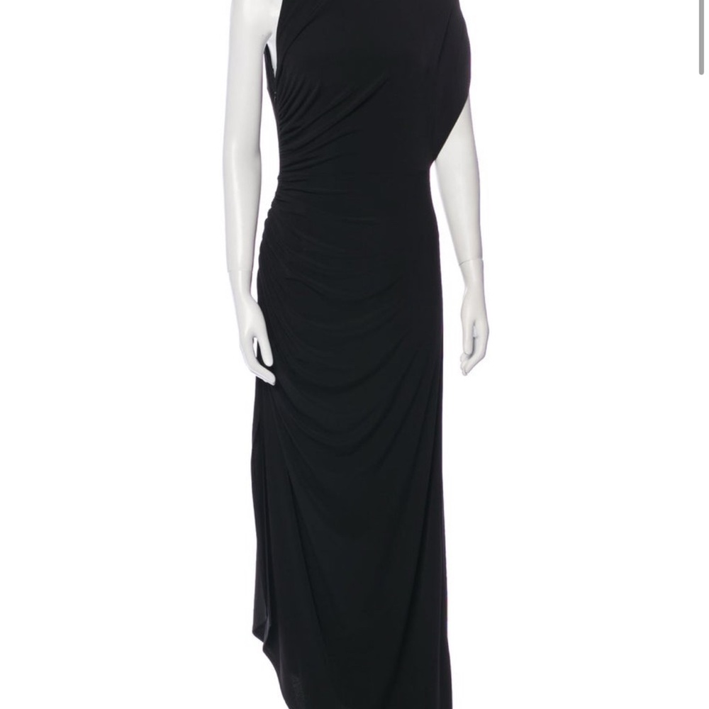 Retrofete Black One Shoulder Cocktail Gown M